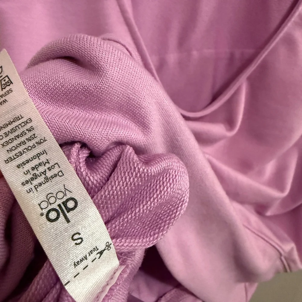Alo Yoga Lavender Open Back Hoodie Size Small lightweight